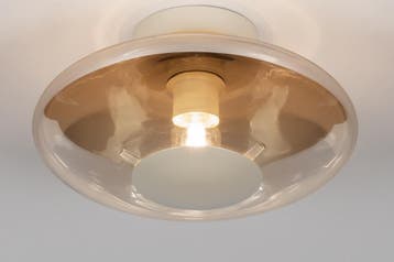 Rietveld Plafondlampen - Beige - Glas, Metaal, Huis en Inrichting, Lampen | Plafondlampen, Verzenden, Nieuw