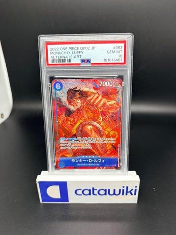 One Piece - 1 Graded card - Monkey D. Luffy SR-P - OP02-062, Nieuw