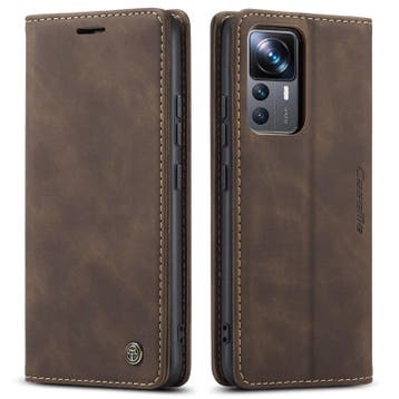 CaseMe book case leer - Xiaomi 12T/12T Pro - bruin, Verzenden, Nieuw