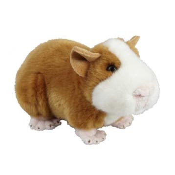 Pluche cavia knuffel - bruin wit - 18 cm - knuffeldier, Verzenden, Nieuw