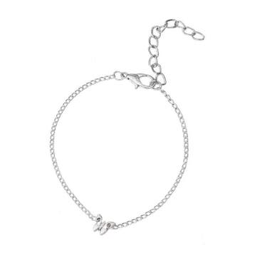 Fako Bijoux - Enkelbandje - Vlinder - Zilverkleurig, Verzenden, Nieuw