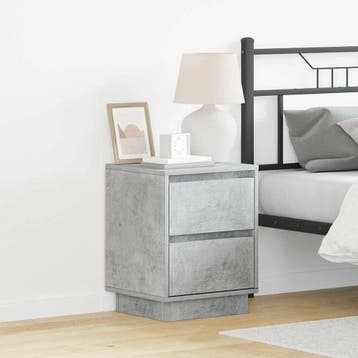 vidaXL Nachtkastje Beton Grijs 39 x 34,5 x 50 cm Bewerkt, Minder dan 45 cm, Verzenden, Nieuw, Minder dan 55 cm