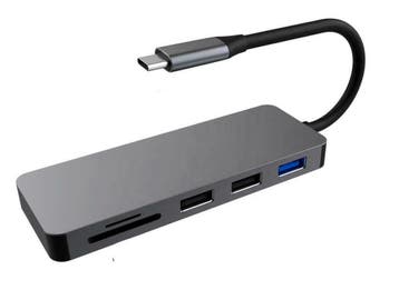 Thredo USB C Adapter Hub - HDMI 4K/ SD en Micro SD Card/ USB, Verzenden, Nieuw