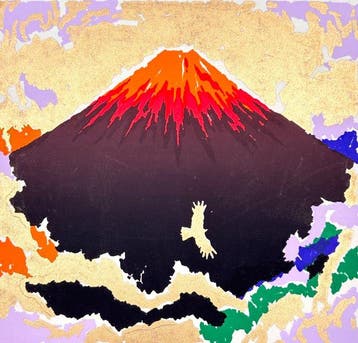 Red Mt. Fuji and Hawk - Rare - Limited 68/185 - Soho
