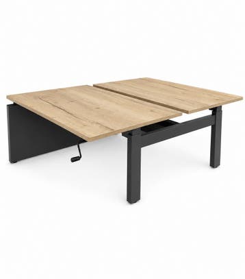 Duo Bureau Met Wang - Luxe Uitstraling - Refurbished Ahrend, Verzenden, In hoogte verstelbaar, Zo goed als nieuw, Duo-bureau