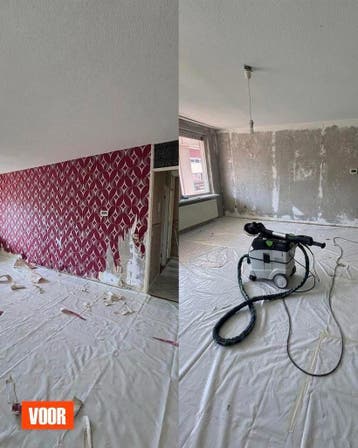 Oud Behang Verwijderen | Renovlies Aanbrengen + Schilderwerk, Diensten en Vakmensen, Schilders en Behangers, Kleuradvies, Binnenschilderwerk