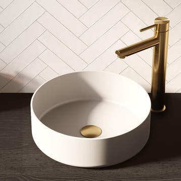 Brauer Circle Waskom - Rond - 36 cm - Keramiek - Mat - Wit, Ophalen of Verzenden, Nieuw