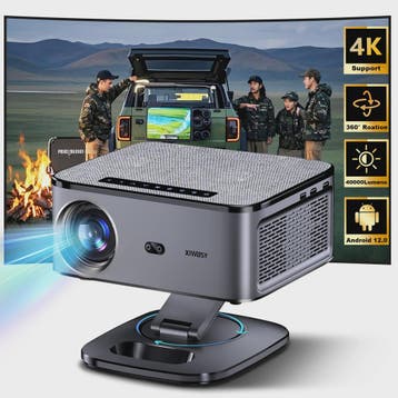 XIWBSY 2026 4K Smart Projector: 40000 Lumens, WiFi6, Bluetoo, Verzenden, Nieuw