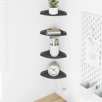 vidaXL Drijvende plank met plank 4 pcs Antraciet 15 x 15 x 2, Verzenden, Nieuw