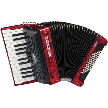 HOHNER A16532 Bravo II 48 Accordeon Rood – 26 toetsen, 48, Muziek en Instrumenten, Accordeons, Ophalen of Verzenden, Nieuw, Hohner
