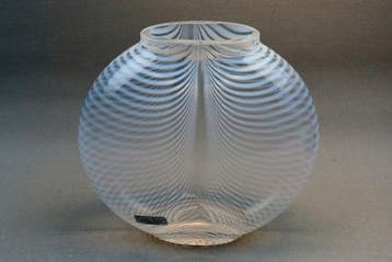 Kosta Boda - Bertil Vallien - Vaas - Glas - Zebra vaas -