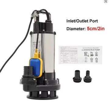 Roestvrijstalen Dompelpomp 1500W 36.000 l/u IP68 Waterdicht, Verzenden, Nieuw