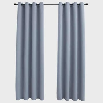 Verduisterende Gordijnen Grijs 140x225cm - Set van 2 met Met, Verzenden, Nieuw