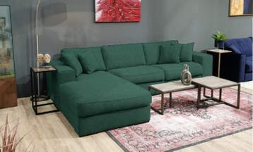 Loungebank Berlicum - loungebanken - Groen, Nieuw, 150 cm of meer, Stof, 250 tot 300 cm