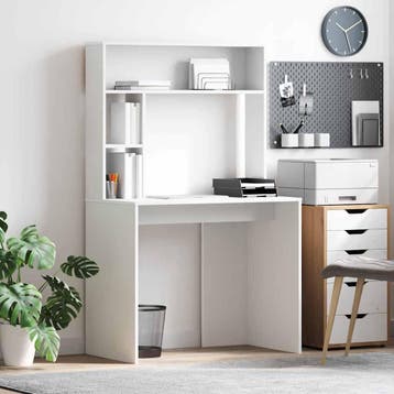 vidaXL Bureau Wit 91 x 50 x 149 cm Bewerkt hout, Verzenden, Nieuw