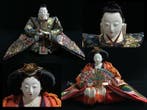 Set van keizer en keizerin Hina-poppen - Zijde - Japanese -