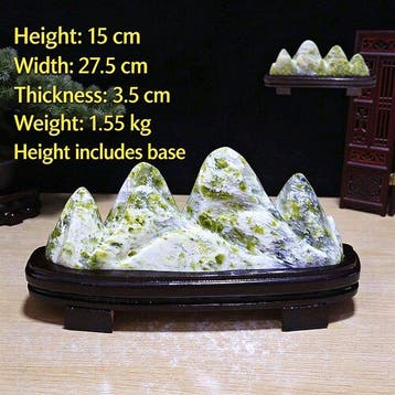 Lantian Jade Gepolijste - Hoogte: 15 cm - Breedte: 27.5 cm-