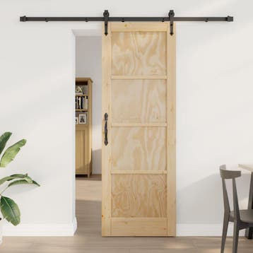 vidaXL Schuifdeur ORKDAL 73,5 x 211 cm Massief grenenhout, Verzenden, Nieuw