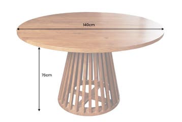 Eettafel MAISON JADE Ø 140cm rond acaciahout - 44820, Huis en Inrichting, Tafels | Eettafels, Ophalen of Verzenden, Nieuw