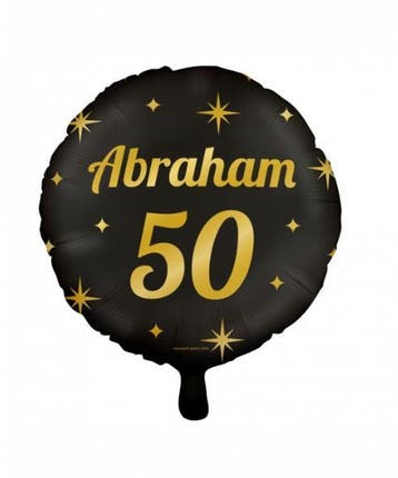 Classy Party Foil Balloon Abraham 50, Hobby en Vrije tijd, Feestartikelen, Verzenden, Nieuw, Versiering, Verjaardag