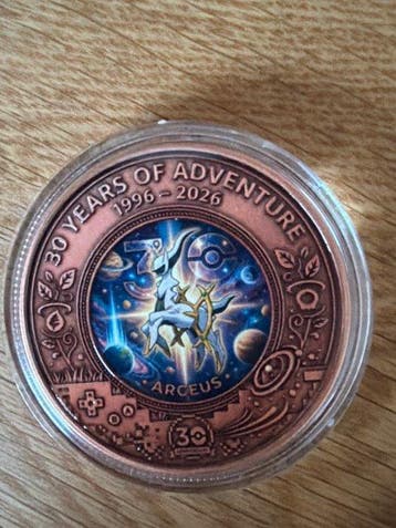 Wereld. Medal Pokémon Arceus Colorized 1 oz (.999) (Zonder
