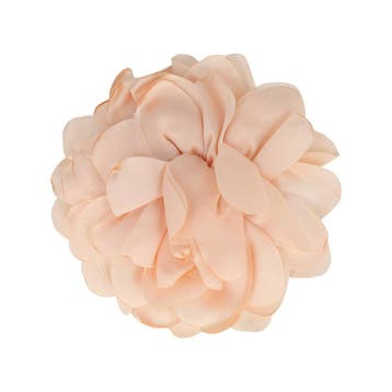 Haarspeld Duckklem 10cm – Haarbloem – Gladde Stof – Perzik, Nieuw