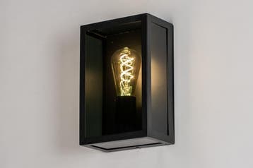 Rietveld Wandlampen - Zwart - Glas, Staal, Metaal, Verzenden, Nieuw