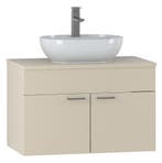 Wastafelkast Colorado 80 x 46 x 52 cm - Beige - Badmeubel, Verzenden, Nieuw, Wastafelkast