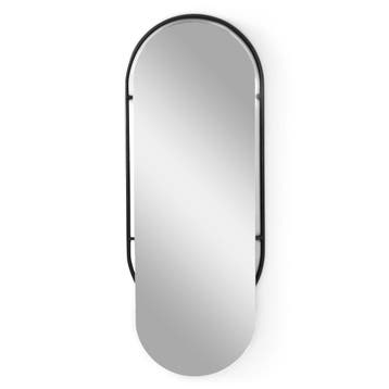 Spinder Design Orbis oval 160 spiegel 159x59 cm - zwart, Huis en Inrichting, Woonaccessoires | Spiegels, Verzenden, Nieuw