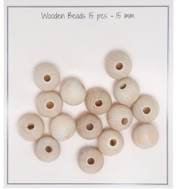 Go Handmade Houten Parels - 15 mm (Per 15 stuks), Ophalen of Verzenden, Nieuw