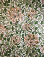 Stof van William Morris Honeysuckle Caprifoglio-stijl –
