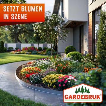 Bloembedrand set van 5 zilver metalen 5mx14cm (Tuinieren), Verzenden, Nieuw