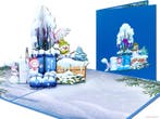 Kerstkaart Winter Laarzen Sneeuwpoppen 3D pop-up kaart, Verzenden, Nieuw