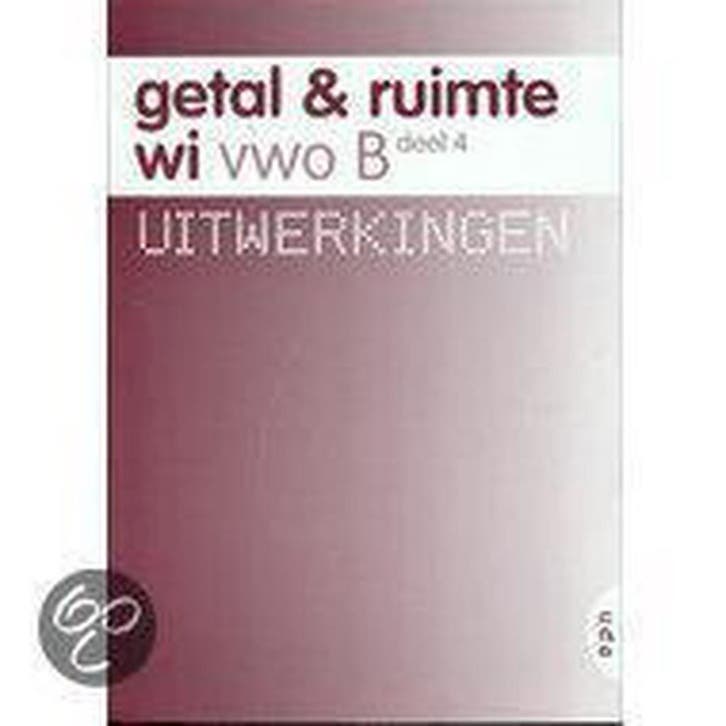 Getal en ruimte vwo B 4 Uitwerkingen 9789011098367, Boeken, Schoolboeken, Gelezen, Verzenden
