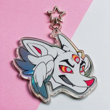 Unieke Vleugels Wolf Sleutelhanger met Derde Oog - Furry Ant, Verzenden, Nieuw