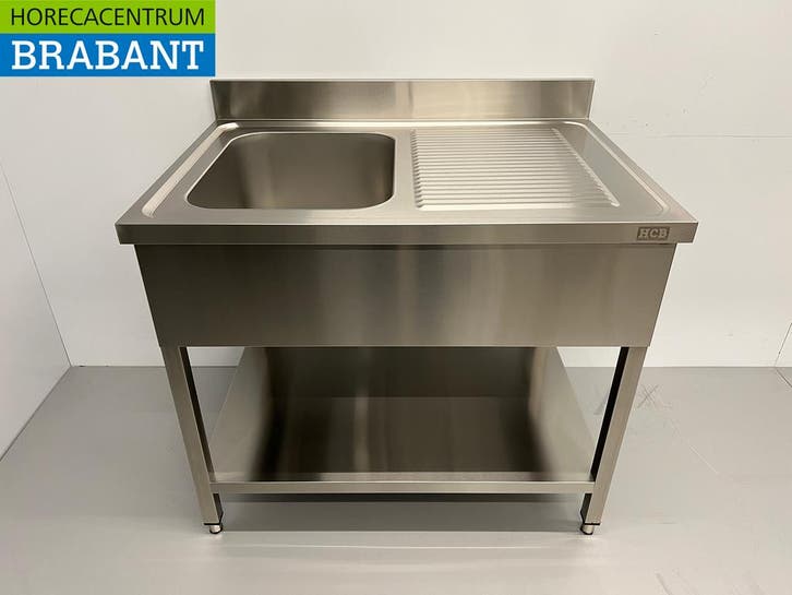 RVS Spoeltafel spoelbak 100 x 70 cm Horeca, Zakelijke goederen, Horeca | Keukenapparatuur, Nieuw in verpakking, Ophalen of Verzenden