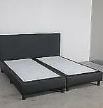 Boxspring Velvet 90 x 220 Detroit Blue €334,80 *DAYDEAL*, 90 cm, Eenpersoons, Nieuw, Wit