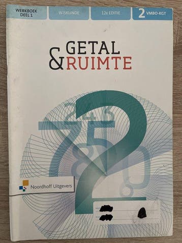 9789001900250 Getal  Ruimte 12e ed vmbo-kgt 2 werkboek de..., Boeken, Verzenden, Zo goed als nieuw