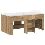 vidaXL Kinder Hoogslaper 2 pcs Artisanaal eiken 163 x 101,1, Verzenden, Nieuw, Bruin, Hout