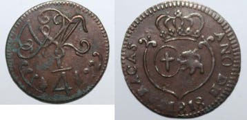 1/4 Réal Venezuela 1/4 Reales 1818 Caracas, Verzenden