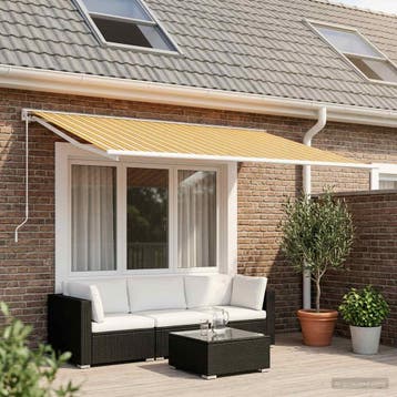 vidaXL Vervangingsdoek voor zonnescherm Oranje en Zwart 500, Tuin en Terras, Zonneschermen, Verzenden, Nieuw