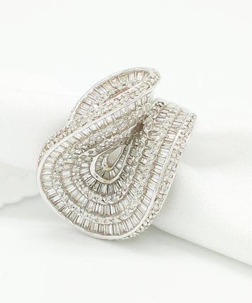 Ring - 18 karaat Witgoud Diamant (Natuurlijk), Nieuw