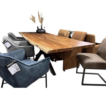 Living Edge boomtamtafel 220cm | Mokana Furniture, Huis en Inrichting, Ophalen of Verzenden, Nieuw