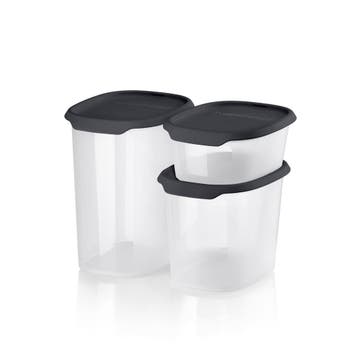 Tupperware One Touch Fresh Voorraadbus set Zwart, Ophalen of Verzenden, Nieuw
