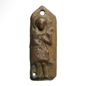 Byzantijns Brons Icoon met Militaire Heilige