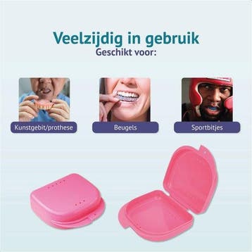 2dekans | Gebitsbakje - 2 Stuks - Beugelbakje - Roze - Voor, Ophalen of Verzenden, Zo goed als nieuw