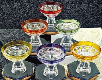 |- (6) x *Hofbauer Kristall* (Germany) - Drankservies voor