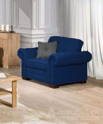 Fauteuil Groenveld - fauteuils - Blauw, Nieuw, Blauw, Stof