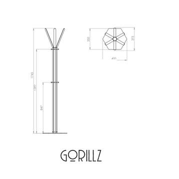 Gorillz Molto - Industrieel - Staande Kapstok - 14, Verzenden, Nieuw