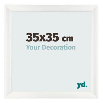 Fotolijst 35x35 cm - Wit Geveegd - MDF - Pisa, Verzenden, Nieuw